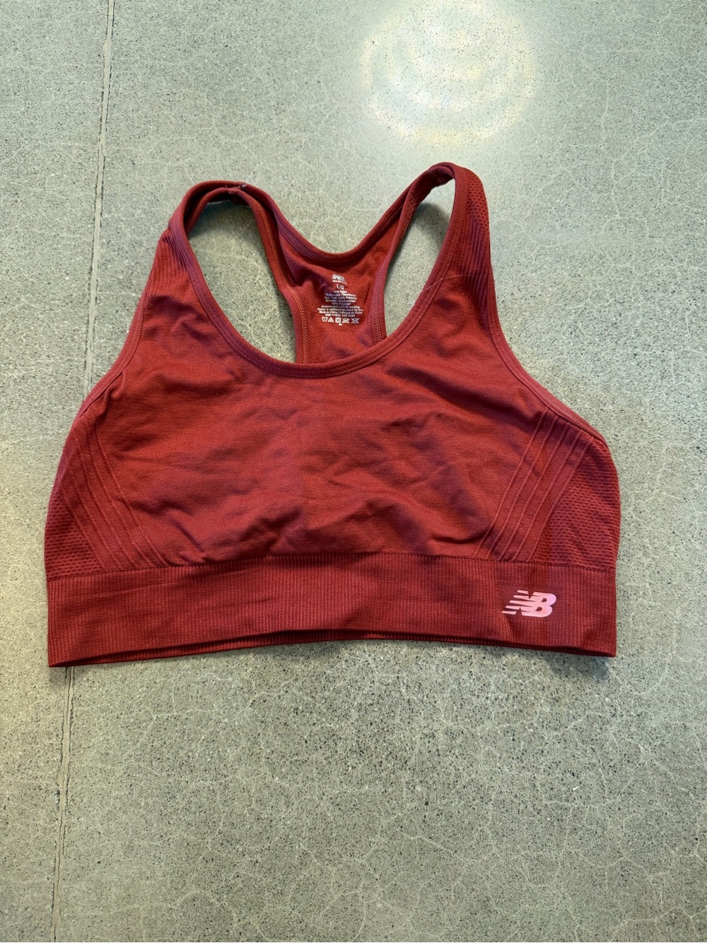 New Balance Women's Burgundy Racerback Seamless Sports Bra